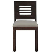 Wooden Dining Chairs Only | Dining Room Furniture with Cushions | Sheesham Wood, Set of 2, Warm Chestnut